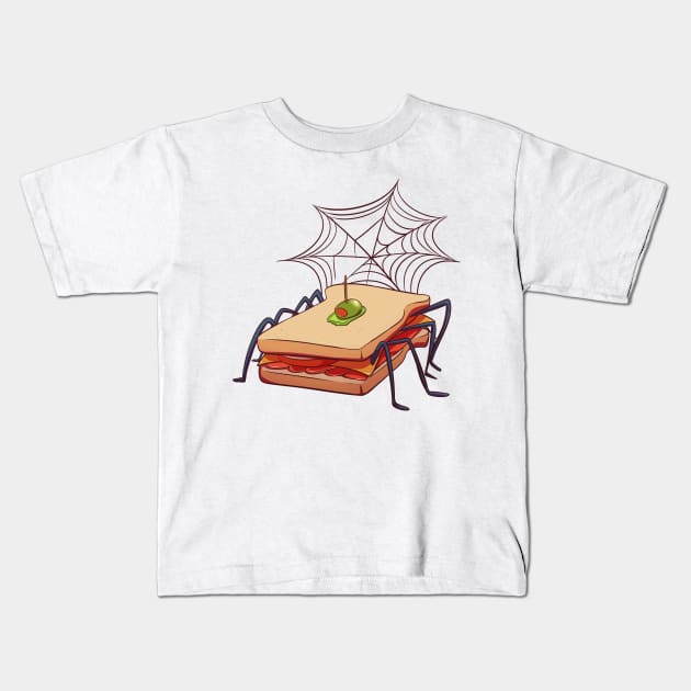 Sandwich Halloween Cute Food Kids T-Shirt by hitoridraws